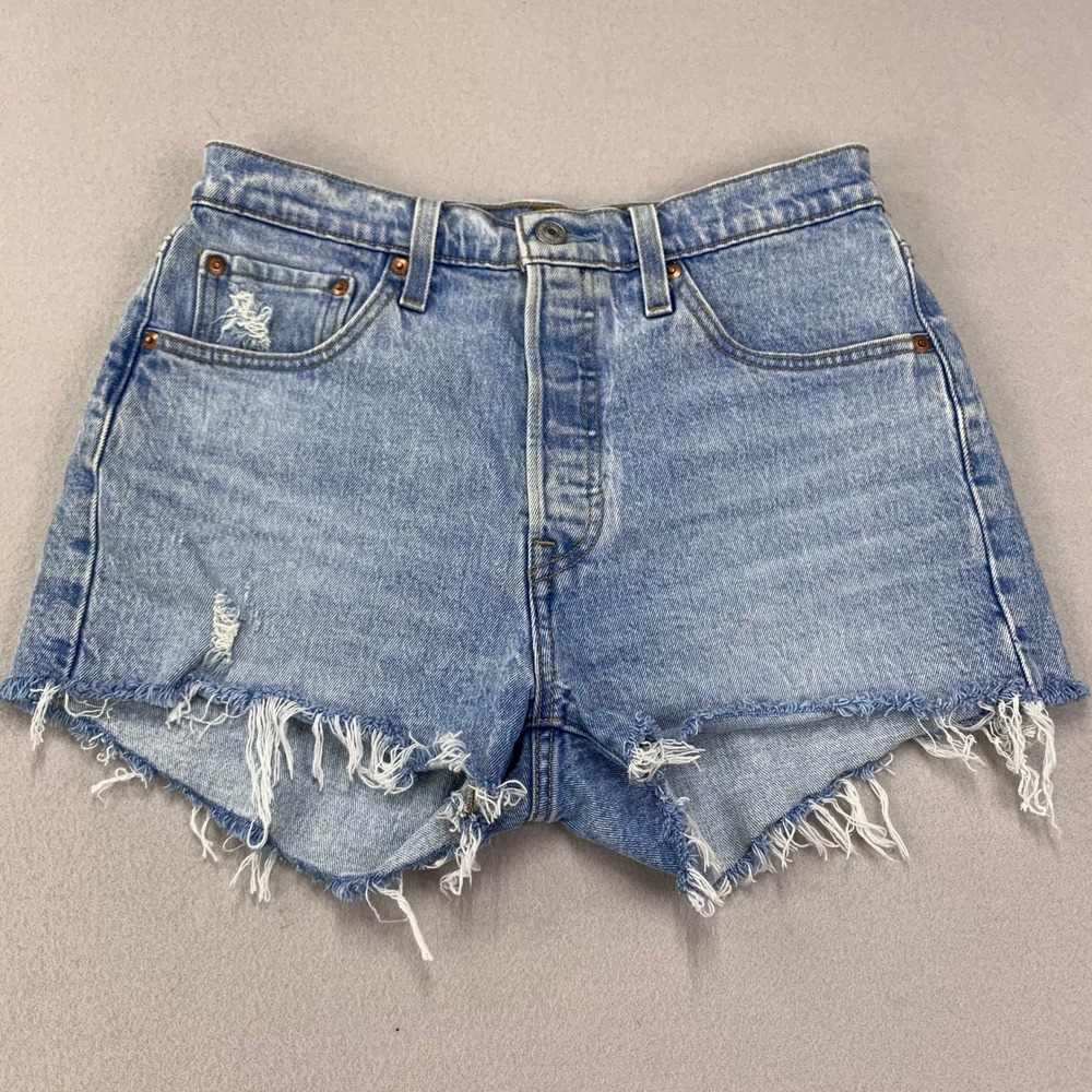 Levi's Light Blue Jean Shorts